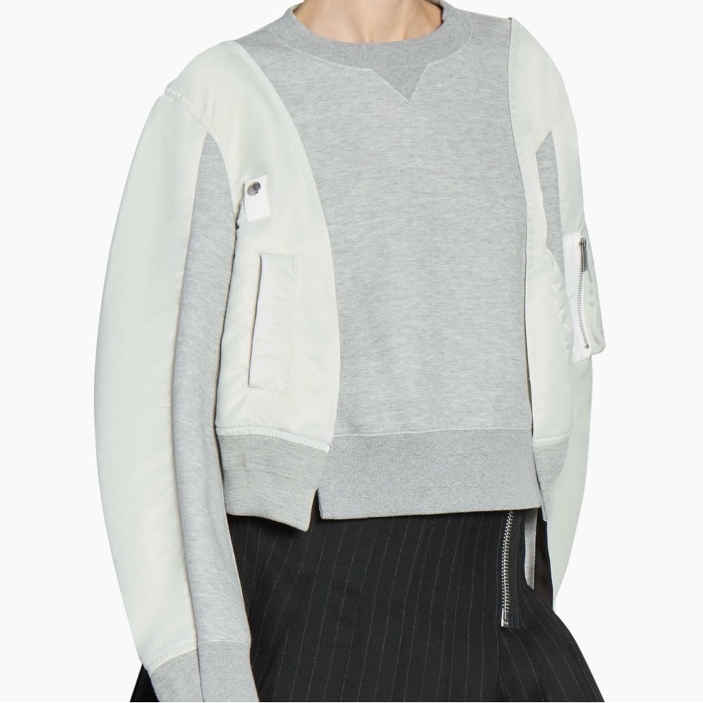 SACAI  Paneled Sweatshirt🌸 - Picture 4 of 13